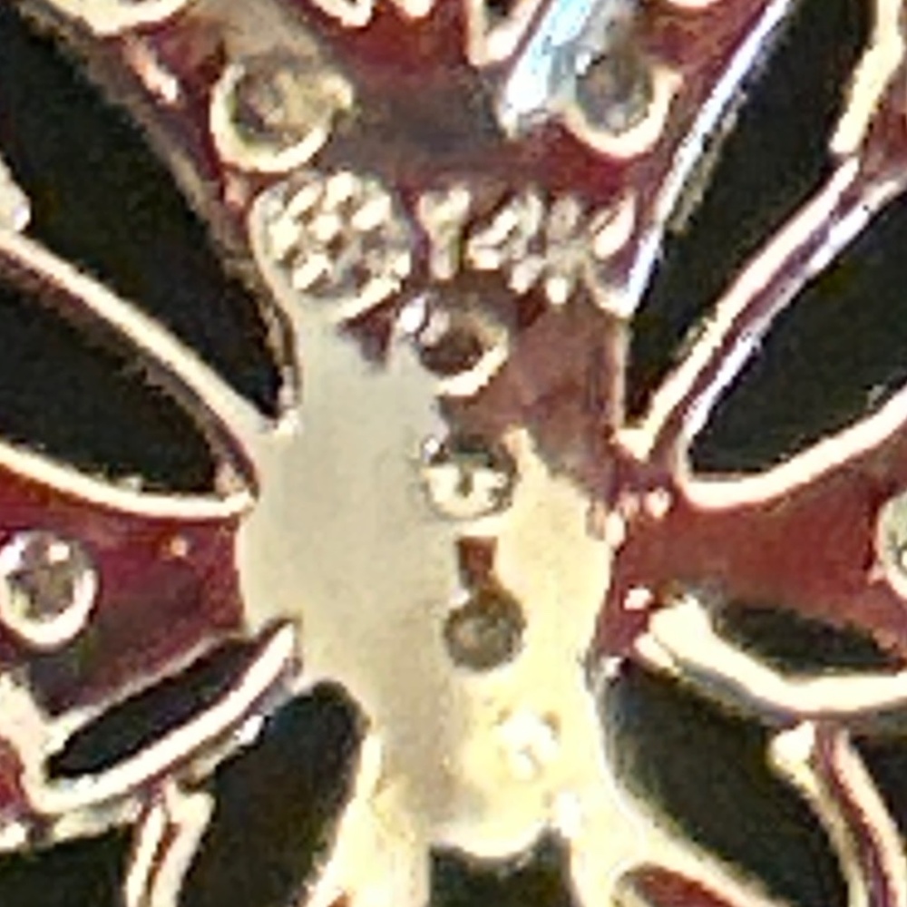 HP:14K White Gold & Diamonds Butterfly Pendant - Picture 2 of 3